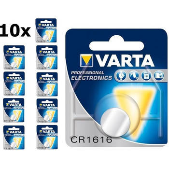 Varta CR1616 55mAh 3V Lithium knoopcel Professional Electronics - 10 stuks