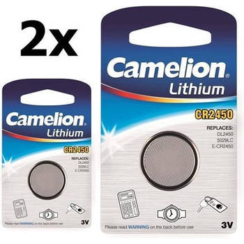 2 Stuks Camelion CR2450 3v lithium knoopcelbatterij