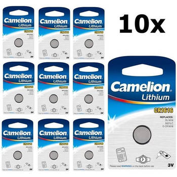 10 Stuks Camelion CR1616 3v lithium knoopcelbatterij