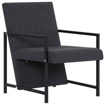 vidaXL Fauteuil stof grijs