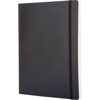 Moleskine notitieboek, ft 19 x 25 cm, gelijnd, soepele cover, 192 blad, zwart