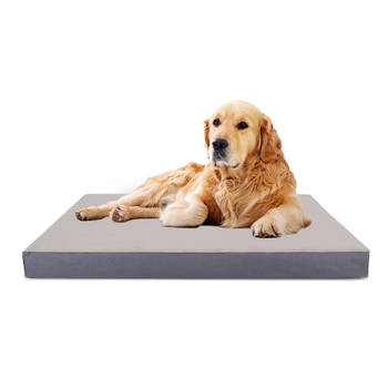 Nobleza Orthopedische Hondenkussen Wasbaar - Hondenbed - Maat XL: 110 x 80 x 8 cm - Grijs