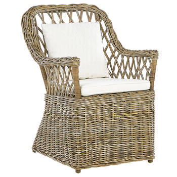 Beliani MAROS - Fauteuil-Natuurlijk-Rotan