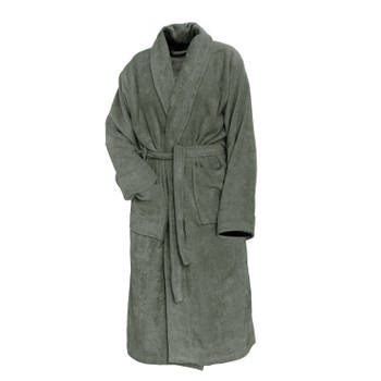 LINNICK Pure Badjas Velours - olive green - XL