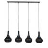 Hoyz - Hanglamp Punch Kegel - 4 Lampen - Zwart Bruin - 130x25x150
