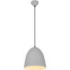 LED Hanglamp - Hangverlichting - Trion Lopez - E27 Fitting - 1-lichts - Rond - Mat Grijs - Aluminium