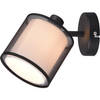 LED Wandspot - Wandverlichting - Trion Bidon - E14 Fitting - 1-lichts - Rond - Mat Zwart - Aluminium