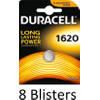 8 Stuks (8 Blisters a 1 st) Duracell CR1620 - Lithium batterij - DL1620