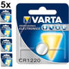 5 Stuks - Varta Professional Electronics CR1220 6220 35mAh 3V knoopcelbatterij