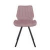 MaxxHome Eetkamerstoelen - Eetkamerstoelen set van 2 - Stoffen Stoelen - Roze