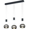 LED Hanglamp - Hangverlichting - Trion Maliba - 24W - 3-lichts - Warm Wit 3000K - Dimbaar - Rechthoek - Mat Zwart -