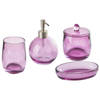 Beliani ROANA - Badkameraccessoire set-Paars-Glas