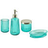 Beliani TECATE - Badkameraccessoire set-Blauw-Glas