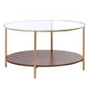 Beliani LIBBY - Salontafel-Goud-Veiligheidsglas