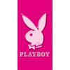 Strandlaken Katoen Playboy 75x150cm - pink/white