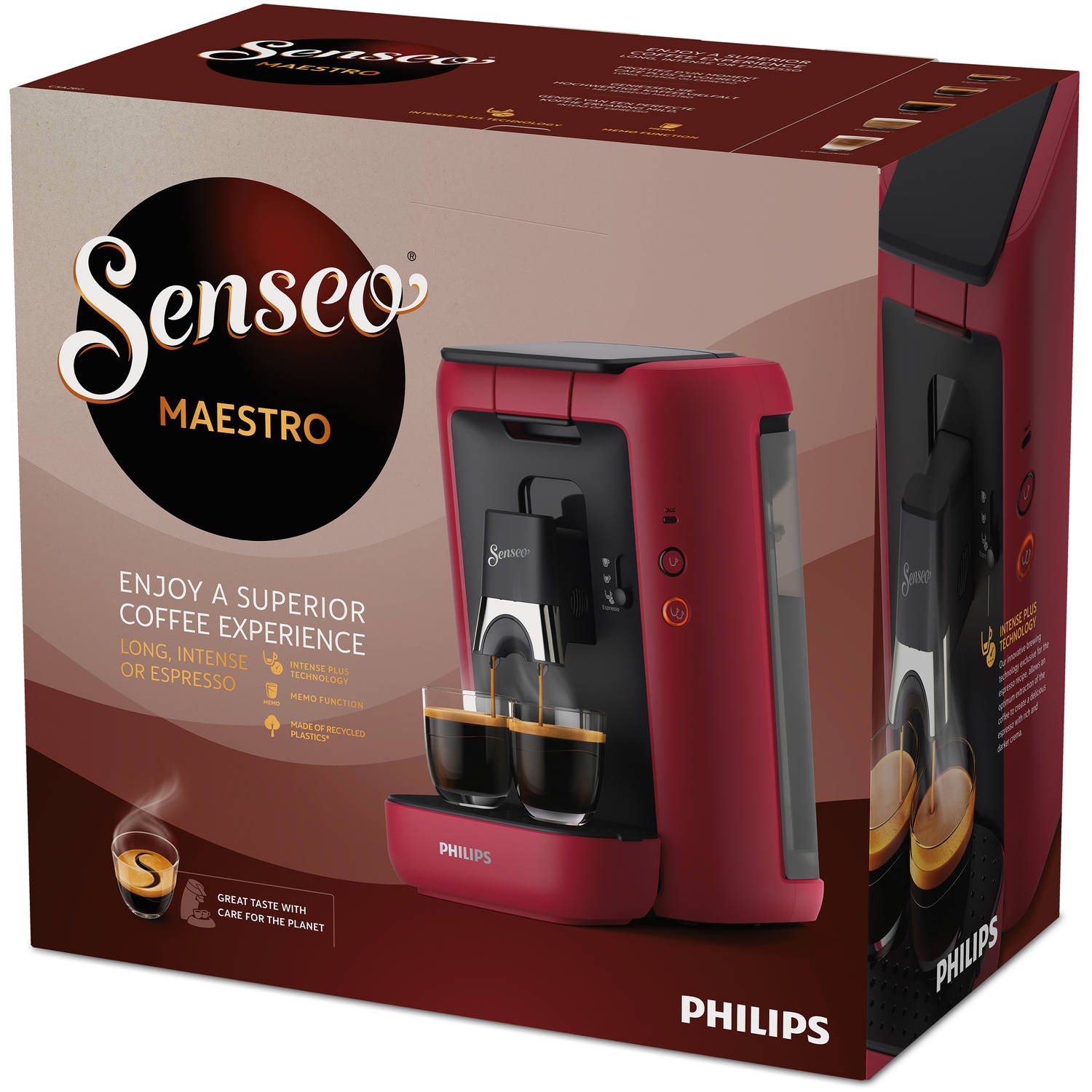 aankleden Geschiktheid Octrooi Philips Senseo Maestro koffiepadmachine CSA260/90 - rood | Blokker