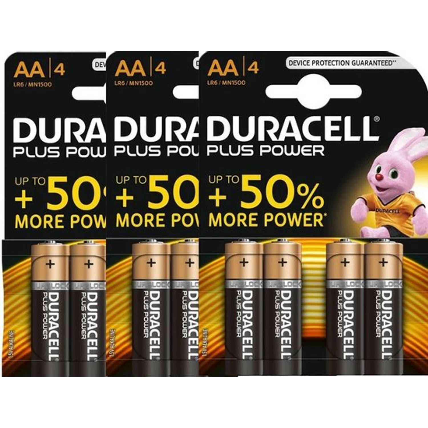 Duracell Aa Plus Power 3 Stuks Voordeelpakket