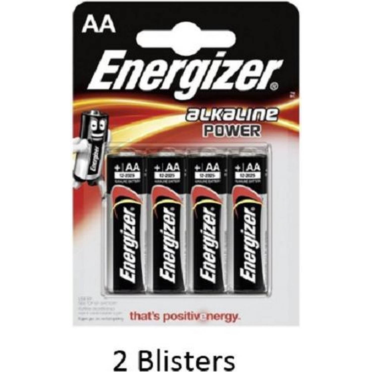 Modderig alcohol Ruwe olie 8 stuks (2 blisters a 4 stuks) Energizer AA Alkaline Power 1.5V | Blokker