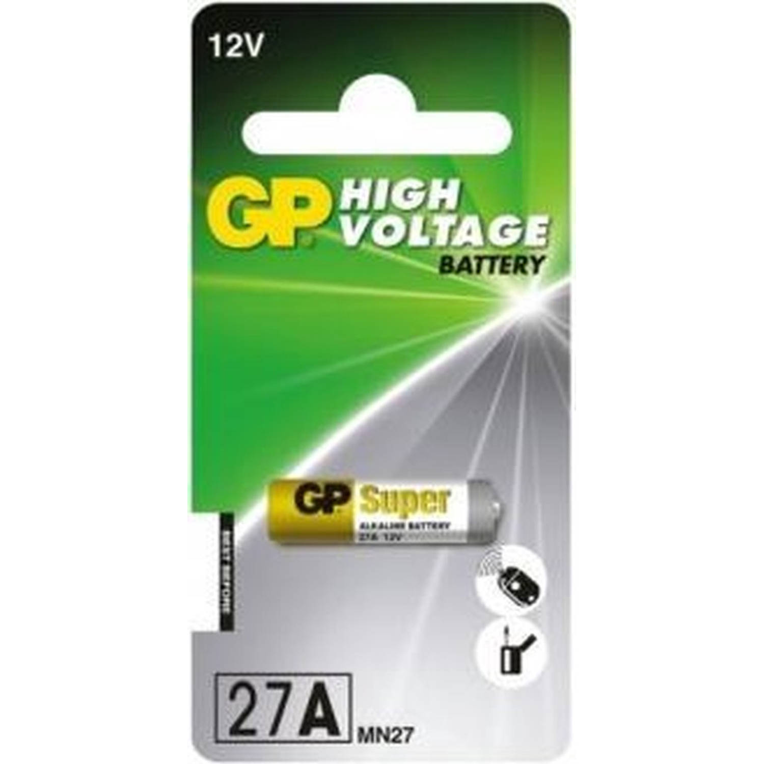 GP 27A HIGH VOLTAGE Batterijen 12V- 27 mAh - 1 stuk
