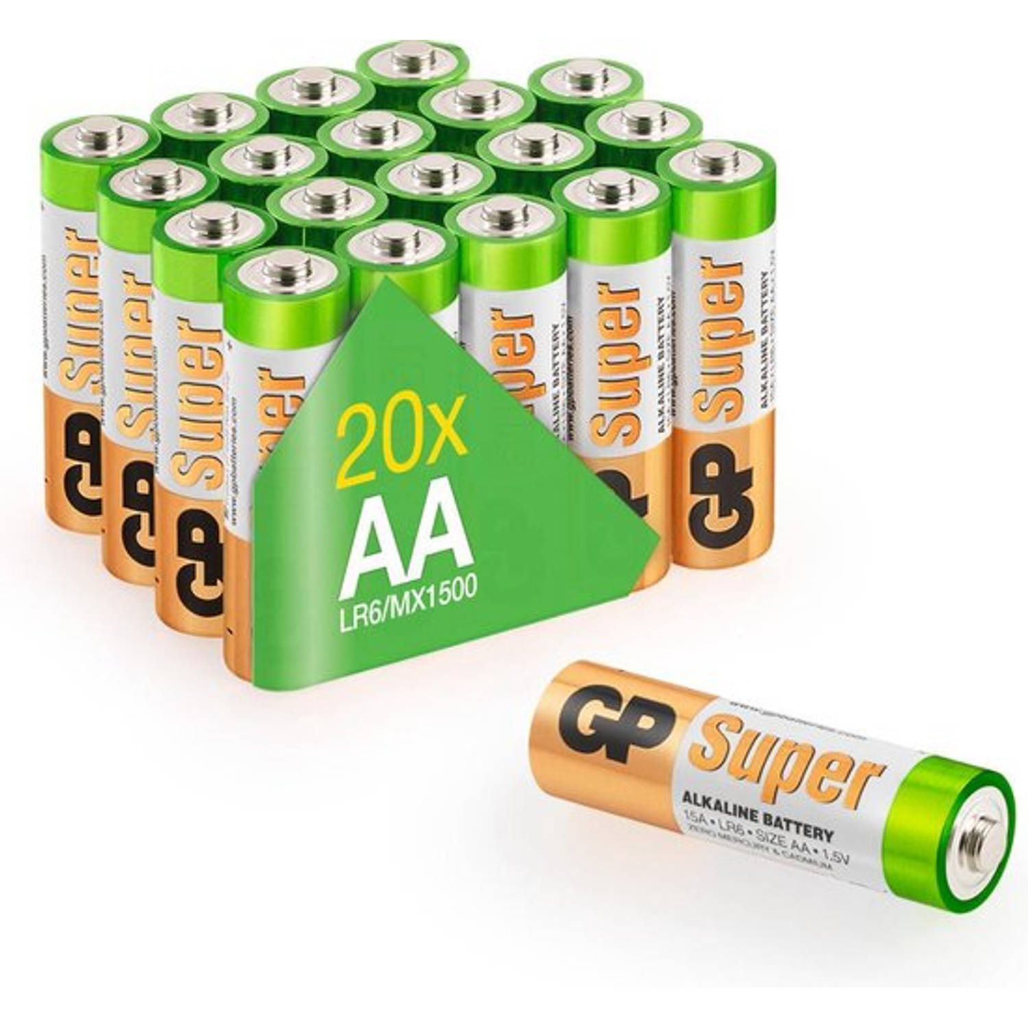 GP Super Alkaline AA batterijen - 20 stuks