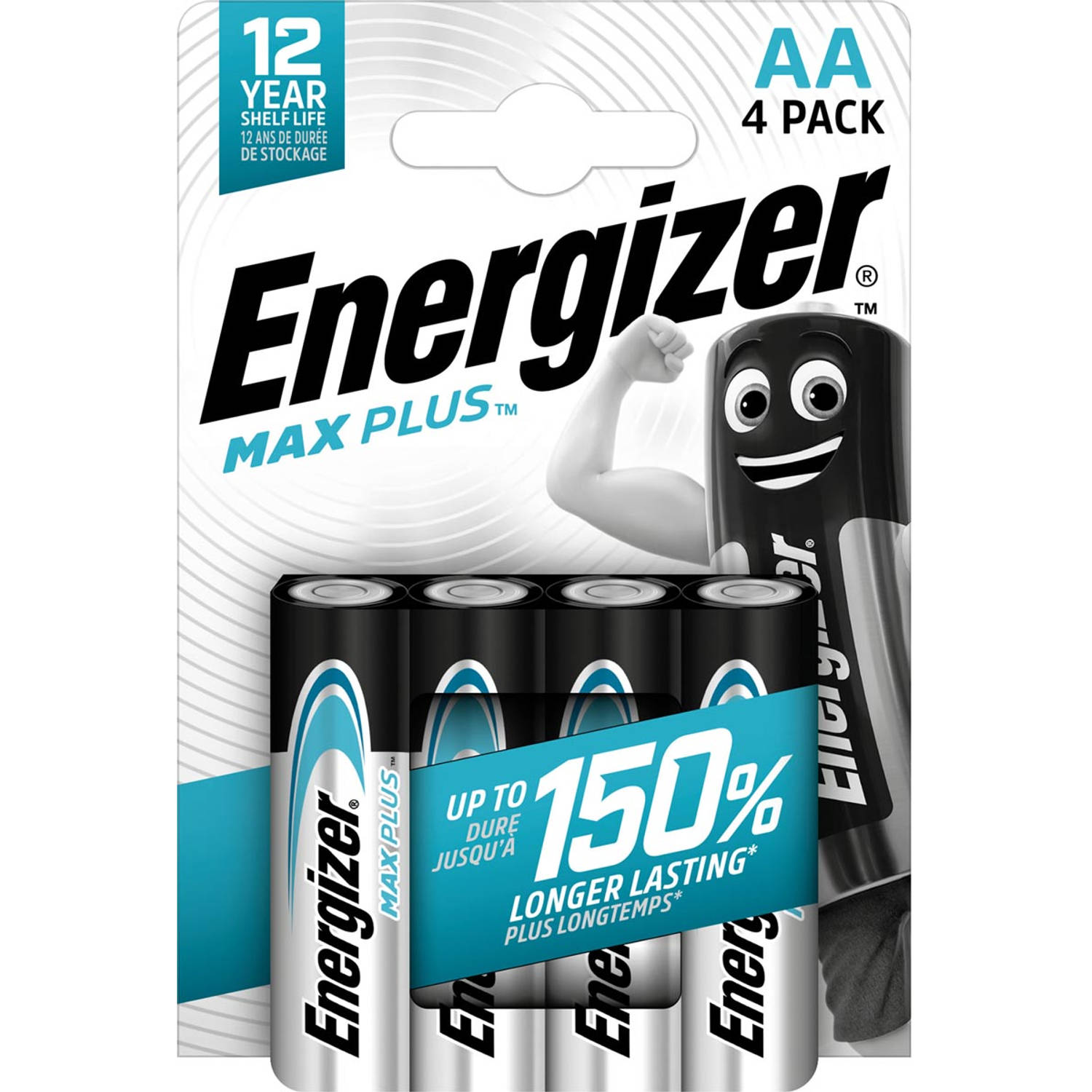 Energizer Max Plus AA batterij (penlite) Alkaline 1.5 V 4 stuk(s)
