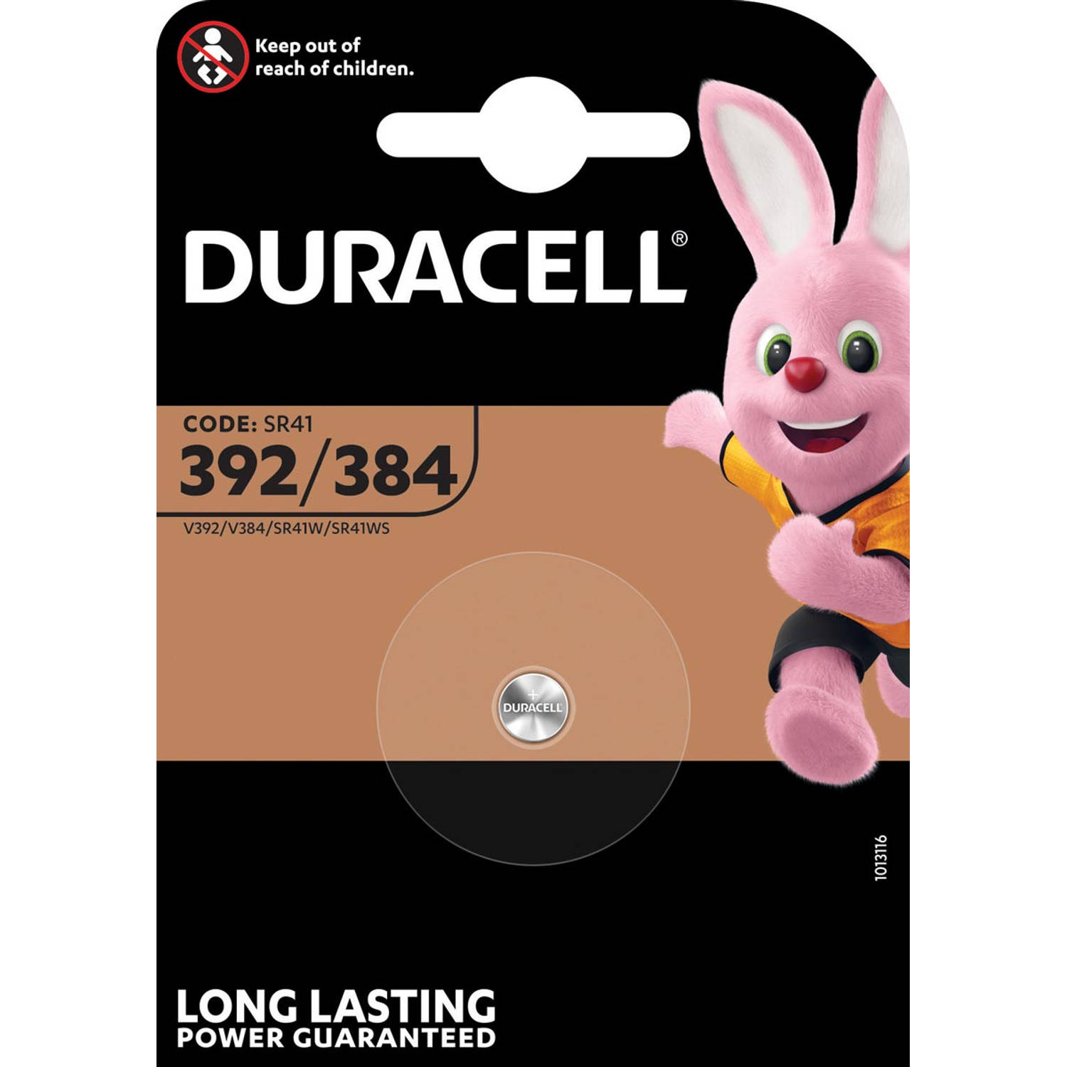 Duracell knoopcel 392/384, op blister 10 stuks