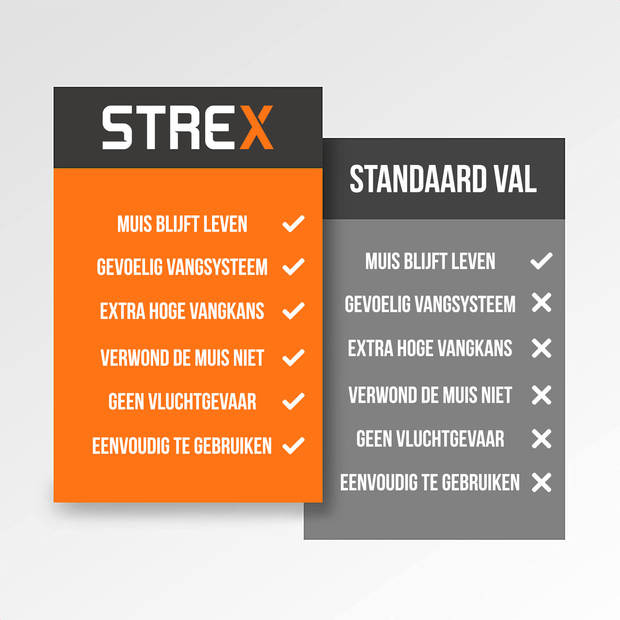 Strex Muizenval voor Binnen en Buiten - Diervriendelijk - Levende Val - 2 Stuks