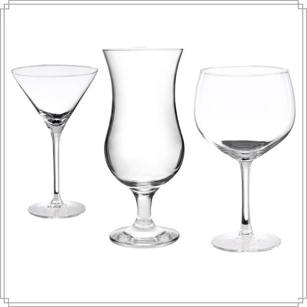 OTIX Cocktail Glazen - Ginglazen - Martiniglazen - Pina Colada - Set van 12