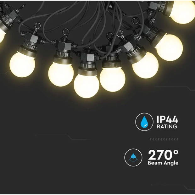 V-TAC VT-71020-N LED Lampen voor String Lights - DC:24V - IP44 - 10W - 960 Lumen - 6000K