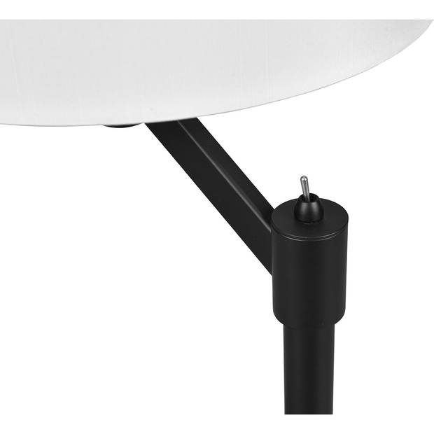LED Tafellamp - Tafelverlichting - Trion Cindy - E27 Fitting - Rond - Mat Zwart - Aluminium