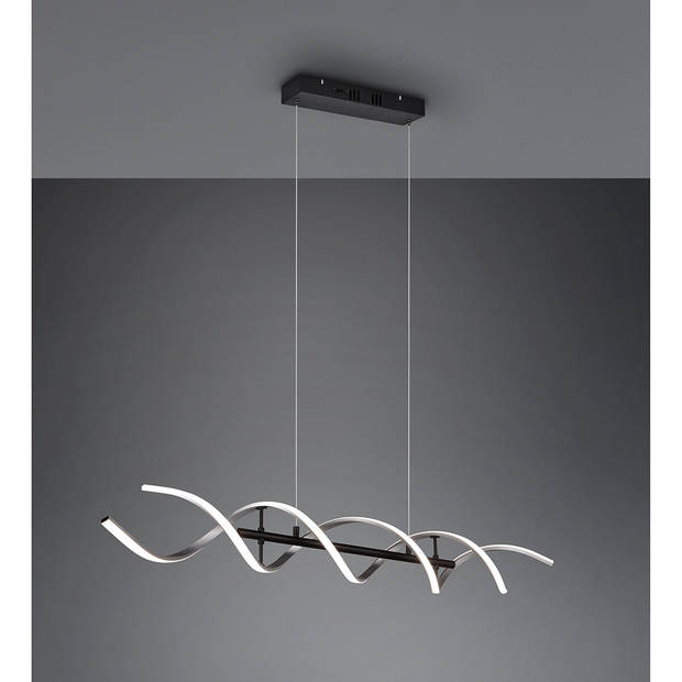 LED Hanglamp - Hangverlichting - Trion Sarina - 45W - Aanpasbare Kleur - Dimbaar - Rechthoek - Geborsteld Zilver -