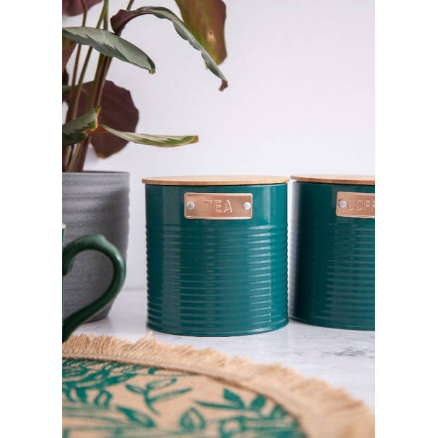 KitchenCraft - Voorraadbussen, Set van 3 Stuks, 1 L, Teal - KitchenCraft