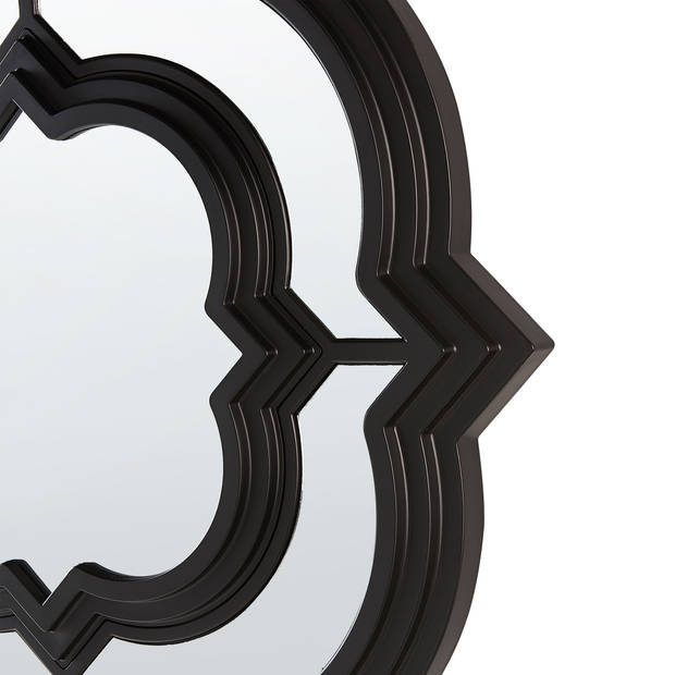Beliani COBETA - Decoratieve Spiegel-Zwart-Synthetisch materiaal, Glas