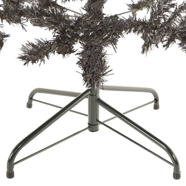 The Living Store Kerstboom - Smalle Zwarte PVC Boom - 210 cm Hoog - Met Standaard