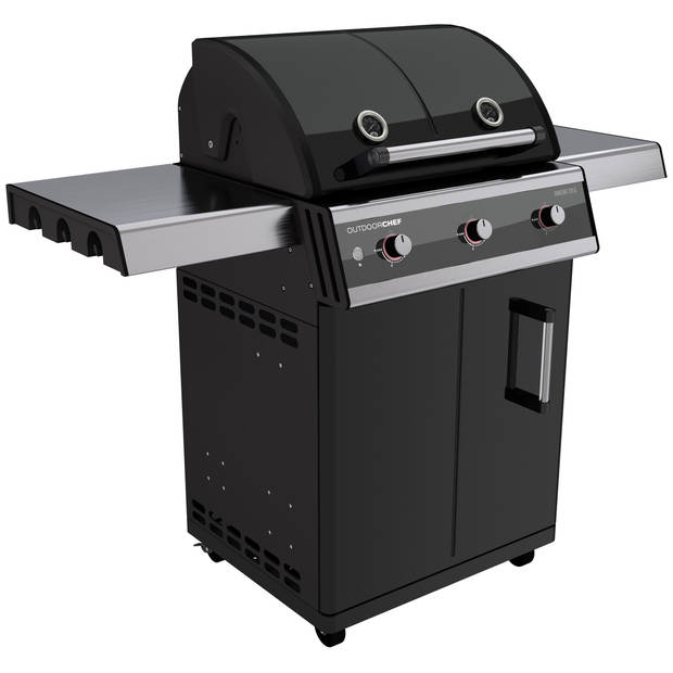 Outdoor Chef - Barbecue Gas Dualchef 315 G 30 mBar - Roestvast Staal - Zwart