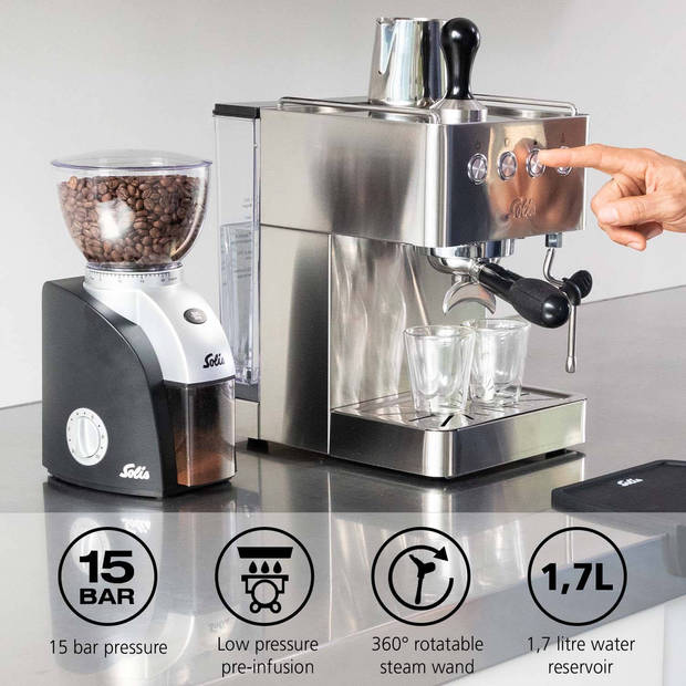 Solis Barista Gran Gusto 1014 Espressomachine -Koffiemachine met Bonen