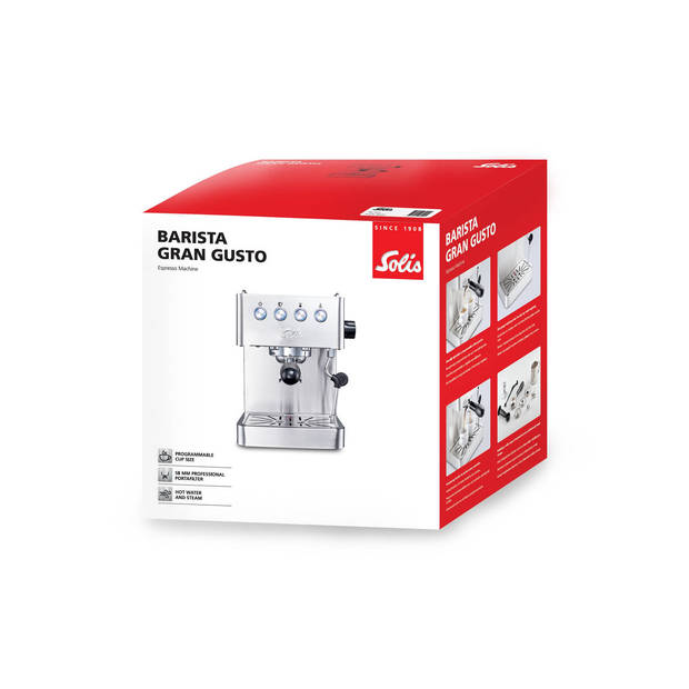 Solis Barista Gran Gusto 1014 Espressomachine -Koffiemachine met Bonen