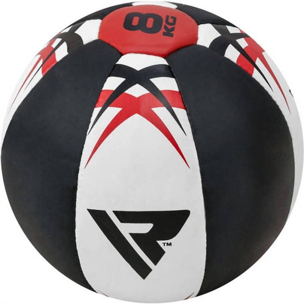 RDX Sports Km Medicine Ball - 12KG - Zwart, Wit, Rood