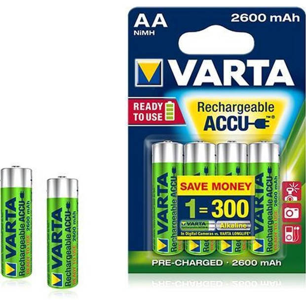 Varta AA Oplaadbare Batterijen 2600mah