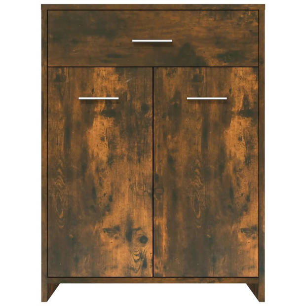 The Living Store Badkaast - Classic - Kast - 60 x 33 x 80 cm - Gerookt eiken