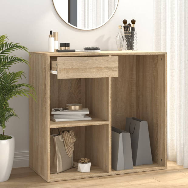 The Living Store Cosmeticakast - Sonoma Eiken - 80 x 40 x 75 cm - Stevig en praktisch design