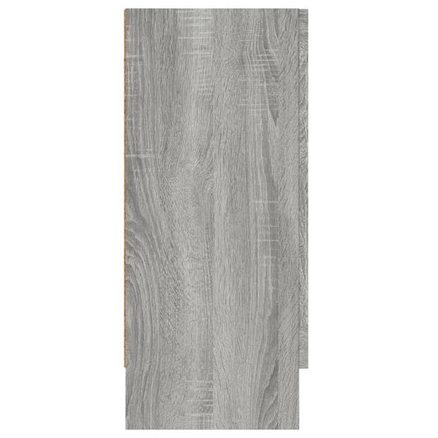 vidaXL Dressoir 120x30,5x70 cm bewerkt hout grijs sonoma eikenkleurig