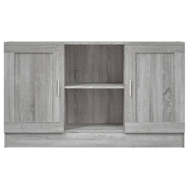 vidaXL Dressoir 120x30,5x70 cm bewerkt hout grijs sonoma eikenkleurig