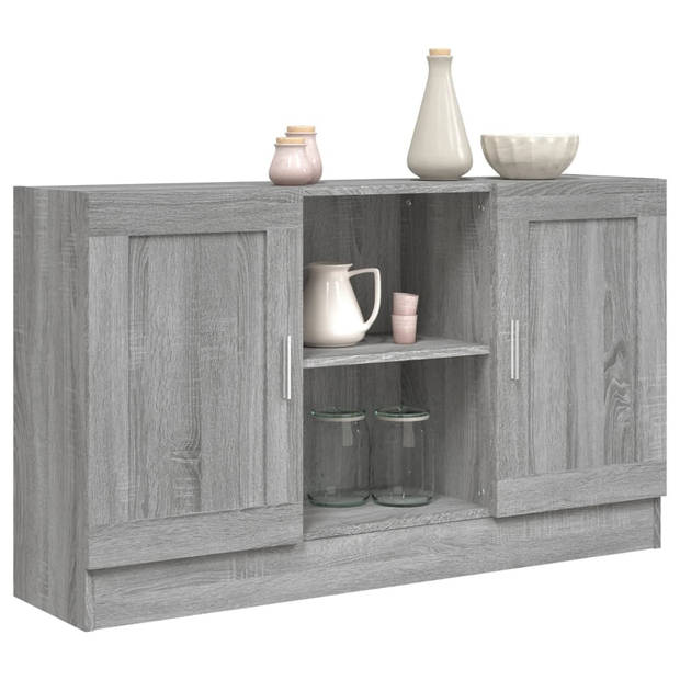 The Living Store Dressoir Nova - Kast - 120x30.5x70 cm - Grijs Sonoma Eiken