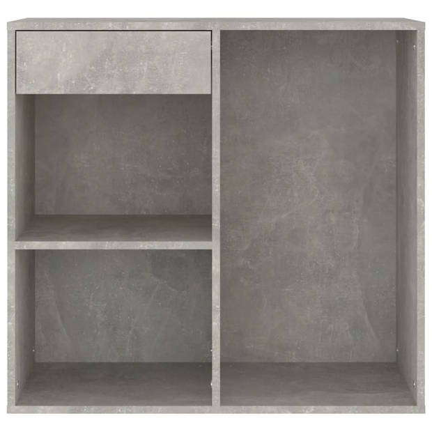 The Living Store Cosmeticakast - Betongrijs - 80 x 40 x 75 cm - Bewerkt hout