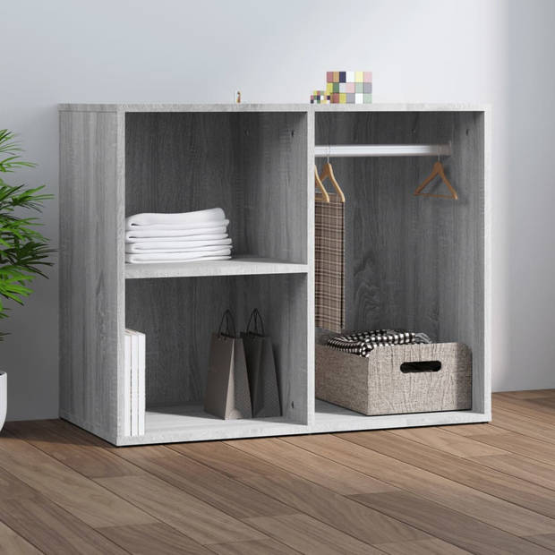 The Living Store Kledingkast - Grijs Sonoma Eiken - 80 x 40 x 65 cm (B x D x H)