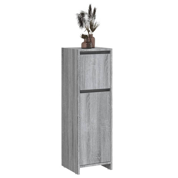 The Living Store Badkaast - Toiletkast - 30x30x95 cm - grijs sonoma eiken