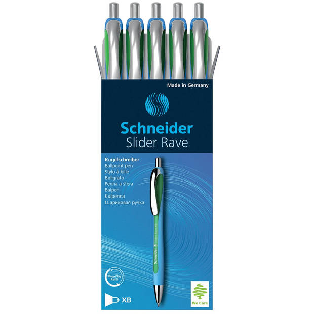Schneider balpen Slider Rave XB, groen 5 stuks