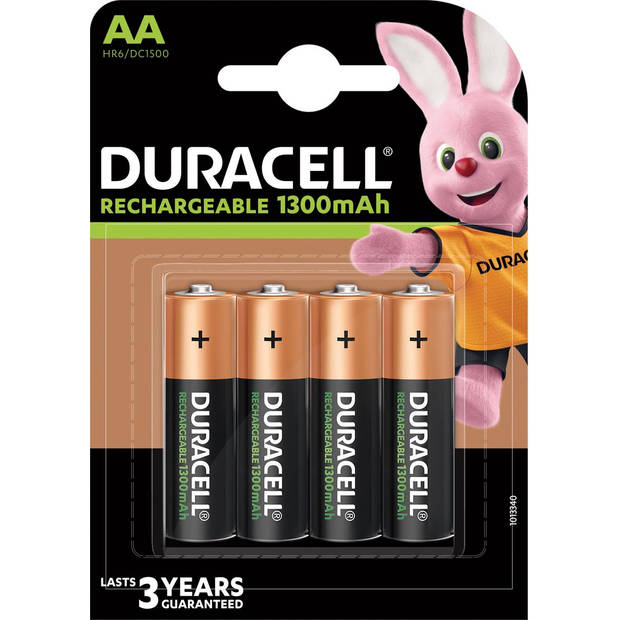 Duracell oplaadbare batterijen Recharge Plus AA, blister van 4 stuks 10 stuks