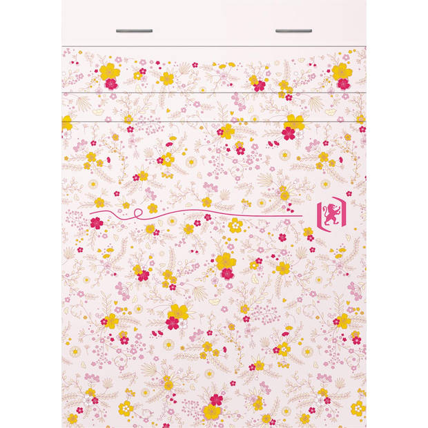 Oxford Floral softcover notitieblok, ft A6, 80 vel, gelijnd, 4 geassorteerde designs 10 stuks